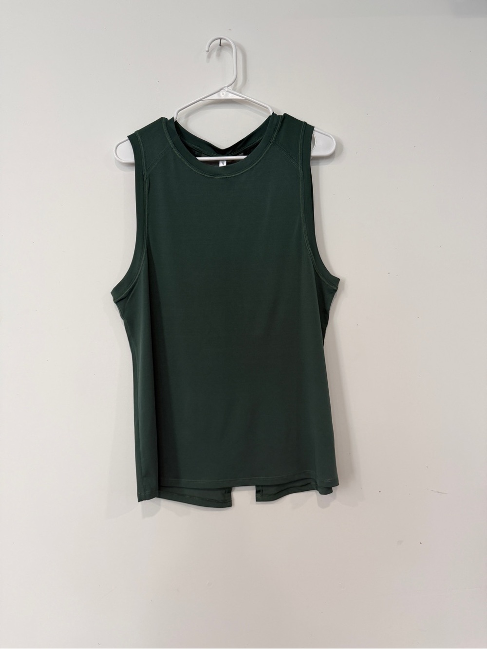Fabletics Green Monet V back tie Muscle Tank